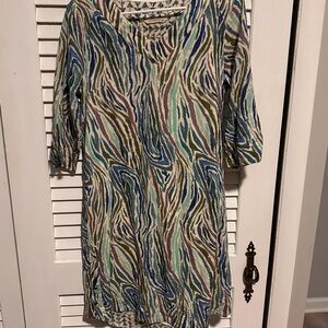 Soft Surroundings Multicolor Patterned Dress Size XS